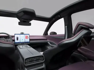 Car interior Low-poly 3D model