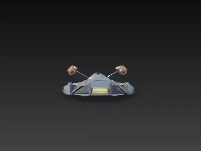 Sci-Fi Energy Scout Drone Command Ship 3D Print STL 3D print model
