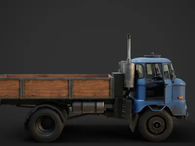 IFA w50 Truck  Low-poly 3D model