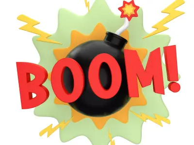 Bomb model and background 3D model