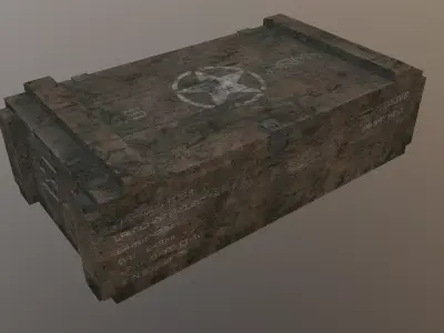 Military crate 03 Low-poly 3D model