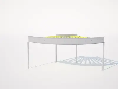 Angular conveyor belt 3D model