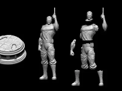 Fanart THE PUNISHER - Statue 3D print model