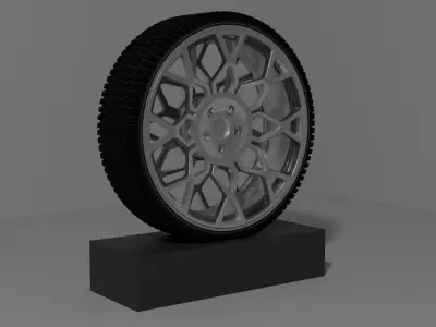 Car Tire 3D model Textured