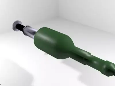 Rocket Launcher - Projectile - Hollow Gharge Warhead 3D model