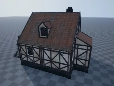 Medieval House 07 Low-poly 3D model