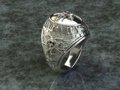 usa navy ring 3d 3D model