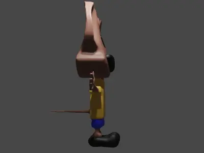 Cartoon Mouse Low-poly 3D model