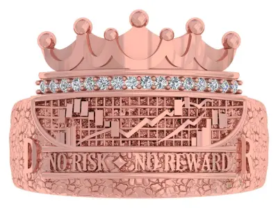 No Risk No Reward Ring 3D print model