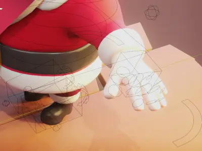  Santa Claus stylized cartoon 3D model 