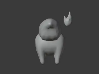 Arctic Mana Fox Low-poly 3D model