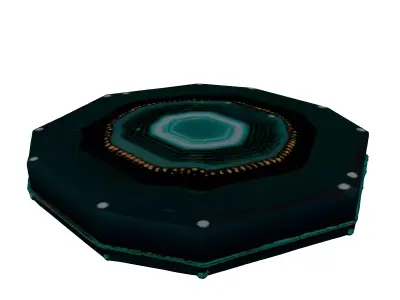 Futuristic Hexagon Microchip Processor 3D model