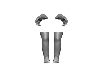 legs arms man doll 3D print model purchase