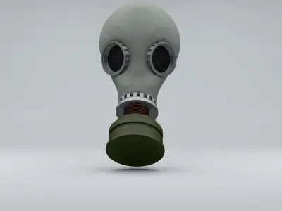 Gas Mask Low-poly 3D model