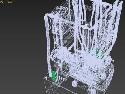 Hydraulic power unit 3D model
