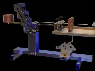 Manual cylindrical Screen Printer 3D model