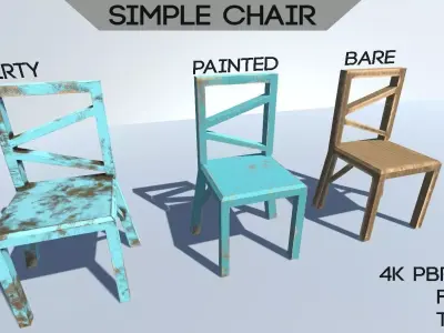 Simple Chairs Free low-poly 3D model