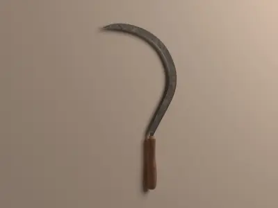 Rusted Sickle Low-poly 3D model