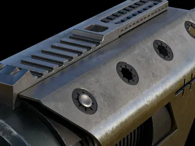 cannon arm Low-poly 3D model