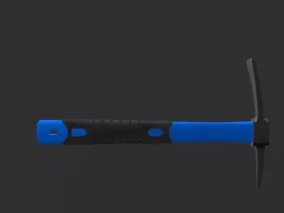 Realistic Pick Axe 3D Model with Detailed Handle and Head Low-poly 3D model
