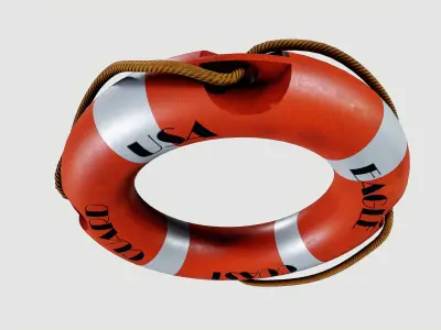 Life saver buoy 3D model