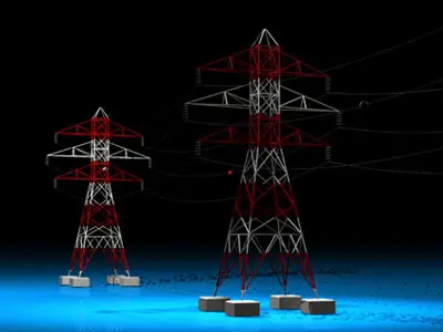 Power tower 3D model purchase