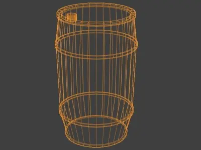 Plastic Barrel Low-poly 3D model buy