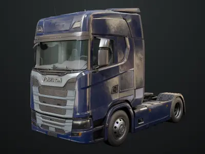 Heavy Truck Chassis 06 Interior All PBR Unity UE Textures 3D model