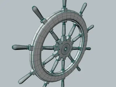Ship Wheel 3D model