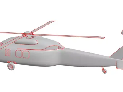 Helicopter 3D model shop