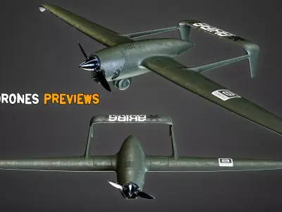 10 Game-Ready UAV And FPV Drones With PBR Texture - Vol 11 Low-poly 3D model