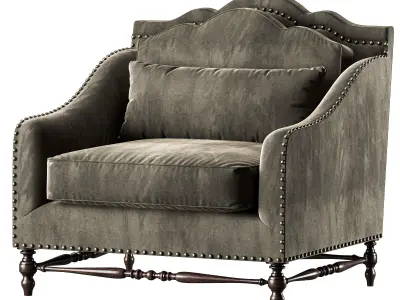 blackwood americano armchair art 5489 3D model