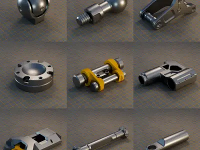 CyberJoint Kitbash HardSurface Pack Low-poly 3D model