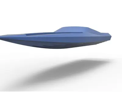 Speed boat hull Scale 1 to 24 3D print model