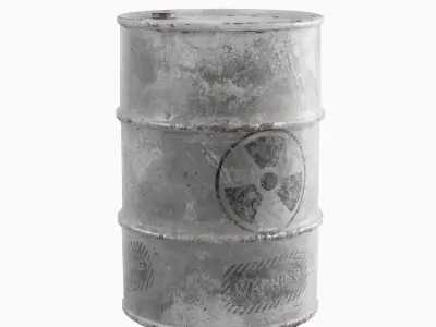 Nuclear Barrel 04 Low-poly 3D model