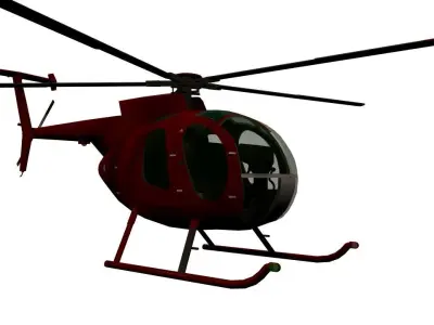 helicopter Low-poly 3D model from CGTrader