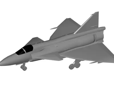 Saab 37 Viggen 3D model buy