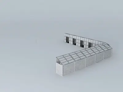 group of chicken hutches Free 3D model