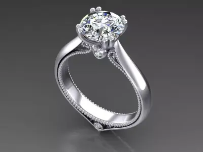 Engagement ring 3D model buy