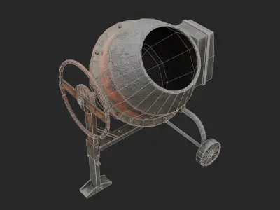 Concrete Mixer Low-poly 3D model buy