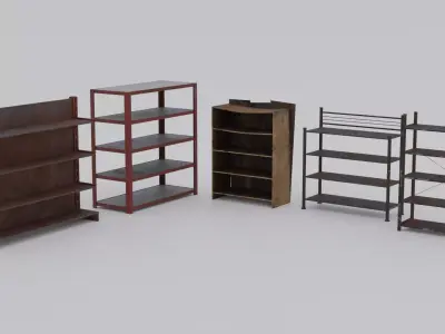 Storage racks Free low-poly 3D model