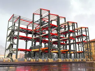 Steel Structural Building 3D model