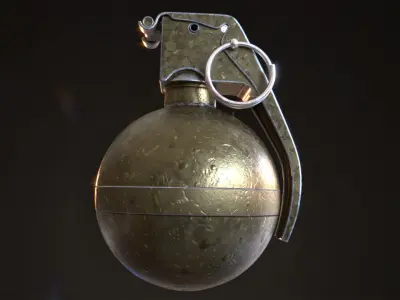Hand  Grenade  M67 Low-poly 3D model
