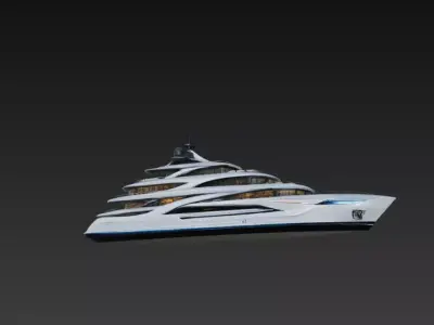 Futuristic Luxury Super Mega Yacht 3D print model