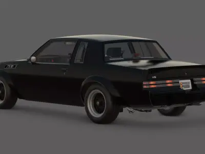 1987 Buick Grand National Regal GNX 3D Model  V6 3D model