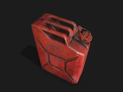 Jerrycan gas can Low-poly 3D model order