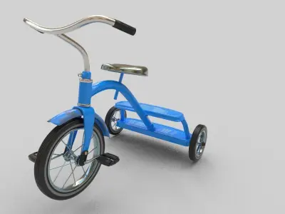 Tricycle Blue 3D model