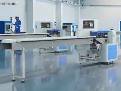 Seafood Processing and Packaging Conveyor 3D model
