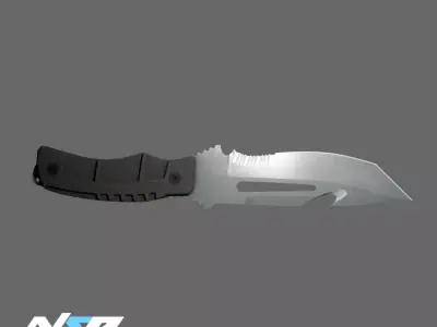Survival Knife CS GO Knife Low-poly 3D model