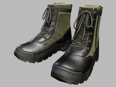 Tactical Boots Low-poly 3D model order
